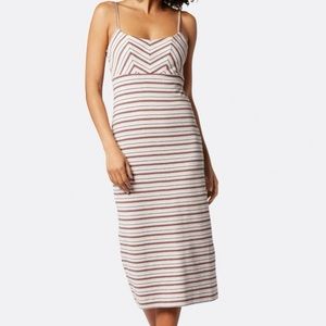 Joie Laurel Striped Sleeveless Midi Dress Med